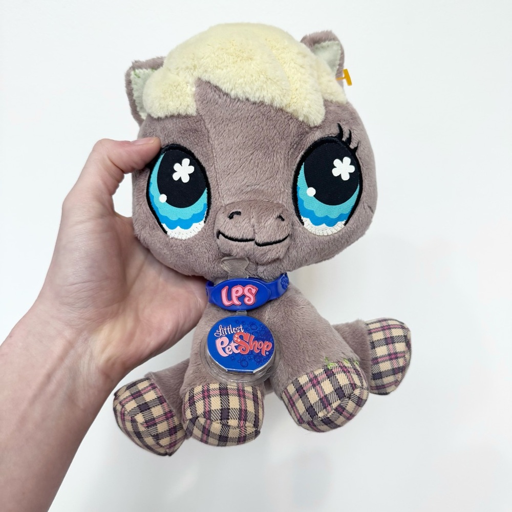 NWT 2007 9” HASBRO Littlest Pet Shop Plush Brown Pony Horse Soft Stuffed Animal